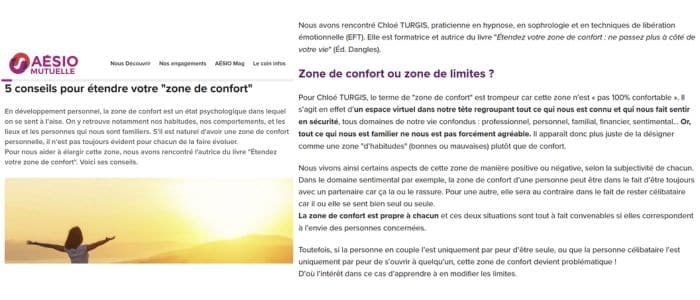 Étendre votre zone de confort (Aésio)