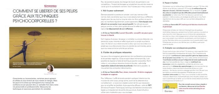 Comment se libérer de ses peurs (FémininBio)