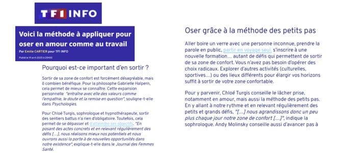 Zone de confort (TF1 info)