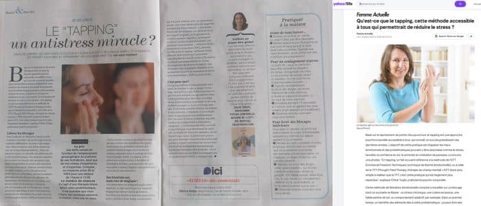 Articles de Femme Actuelle sur le tapping (magazine + web)